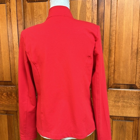 Tommy Hilfiger Women's Casual Band Jacket, Fall Fashion Open Front Blazer Red S - Picture 3 of 8